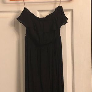 Black strapless dress